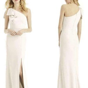 After Six - Bow One-Shoulder Trumpet Gown